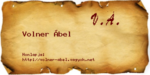 Volner Ábel névjegykártya