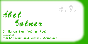 abel volner business card